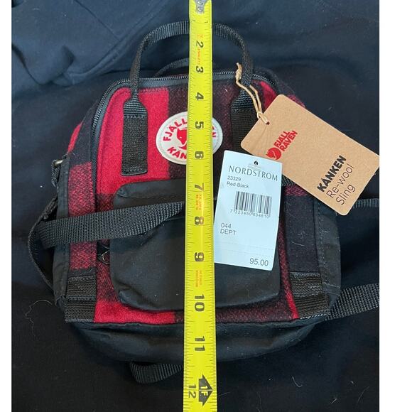 NWT Fjallraven Kanken Mini Bag Crossbody Shoulder Bag RED/BLACK. - Picture 5 of 6